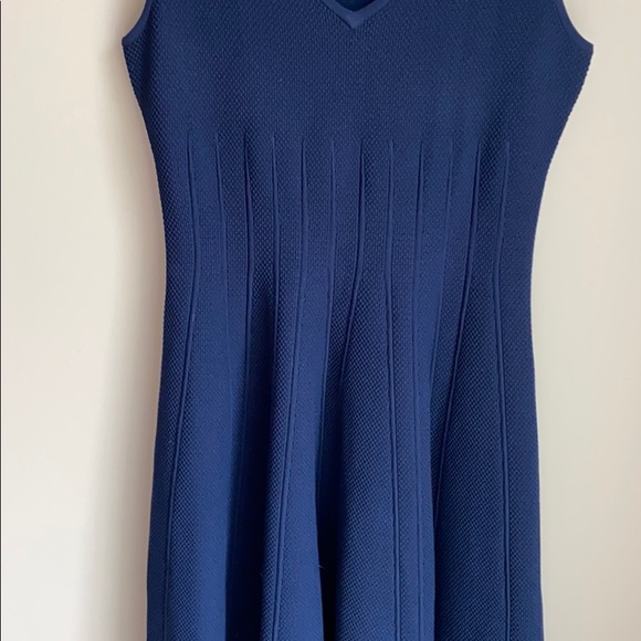 Milly Fit and Flare V-Neck Sweater Dress L - Picture 2 of 9